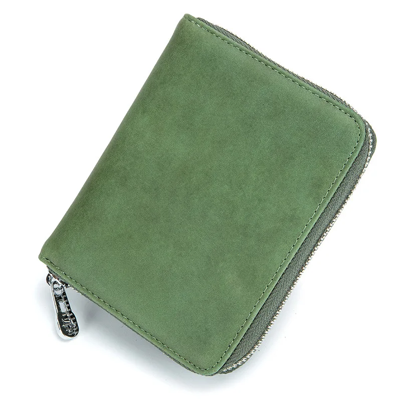 USENGKA Large Capacity RFID Blocking Genuine Leather Card Holder Passport Wallet