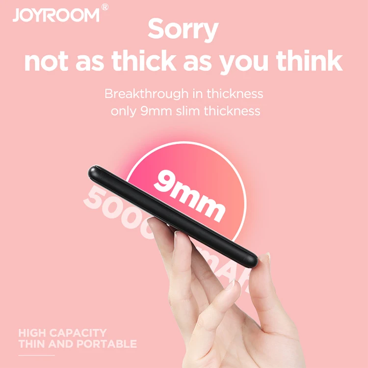 
joyroom thinnest mini mobile power bank 5000mah slim 