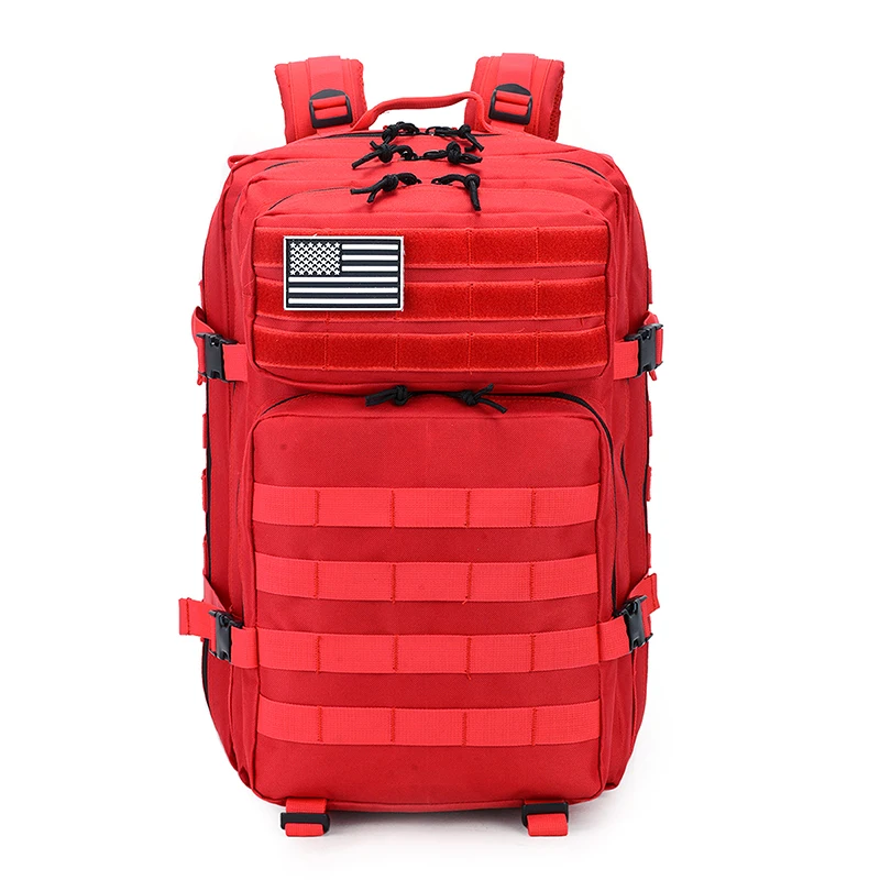 Durable Camouflage Outdoor Survival Camping Hiking Backpacks 45L MOLLE System Tactical Backpack