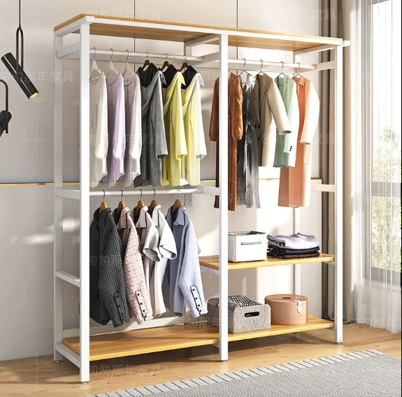 Simple wardrobe strong and durable household thickened zipper fully closed cloth wardrobe