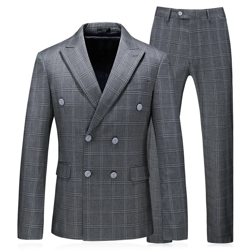 2019 high quality pant coat design men wedding suits double breasted 3 piece suit for men