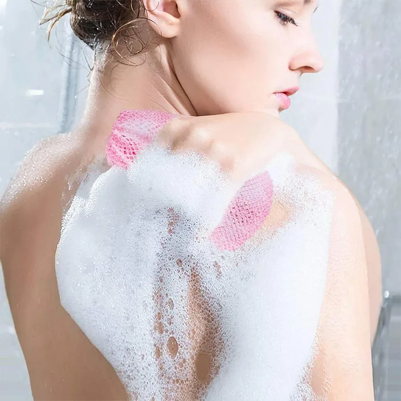 Exfoliating Bar Soap Saver Bag Mesh Hangable Soap Bundle Pouch Body Scrubber for Bath Shower