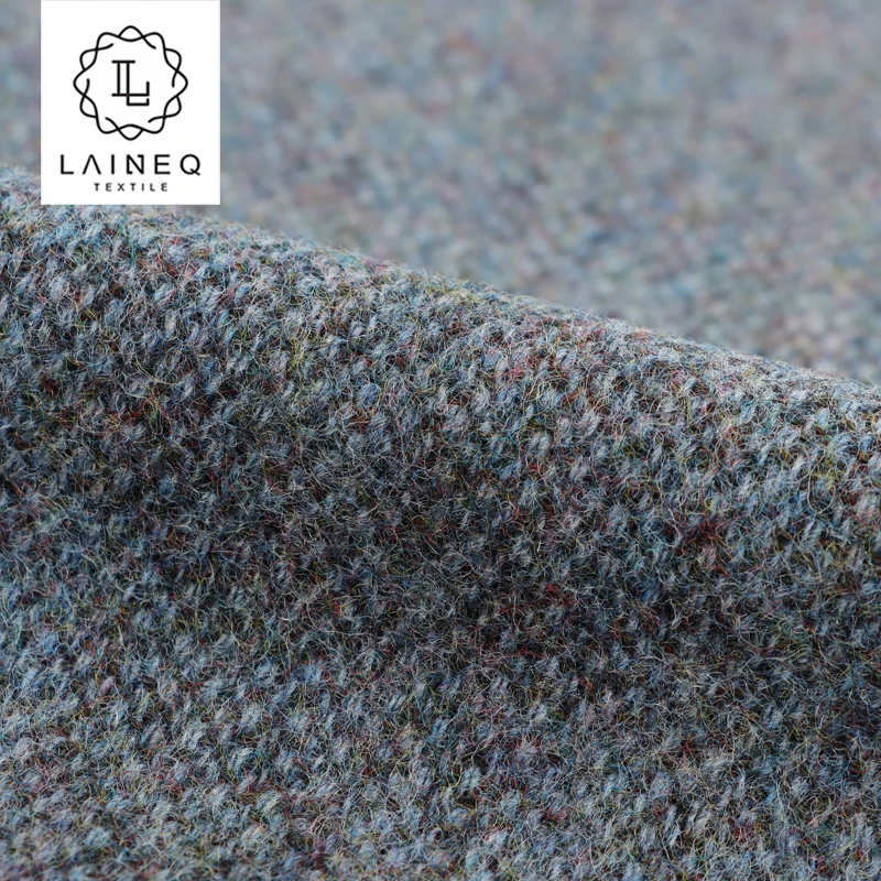 2023 стильная пшеничная текстура в стиле Харрис, полностью шерстяной твид, твид, желтый, зеленый винтажный твид