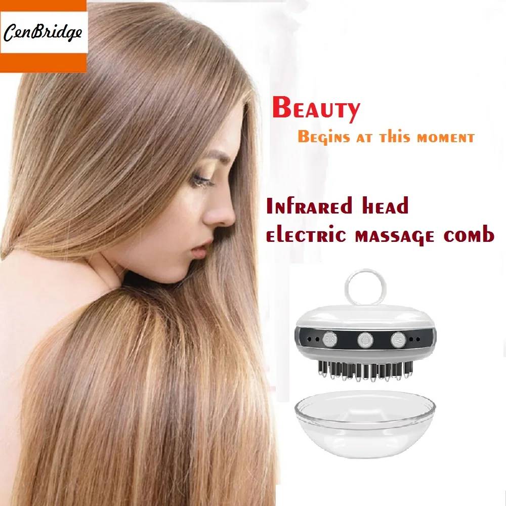 
2019 new arrival household portable Infrared vibration custom ionic hair brush 