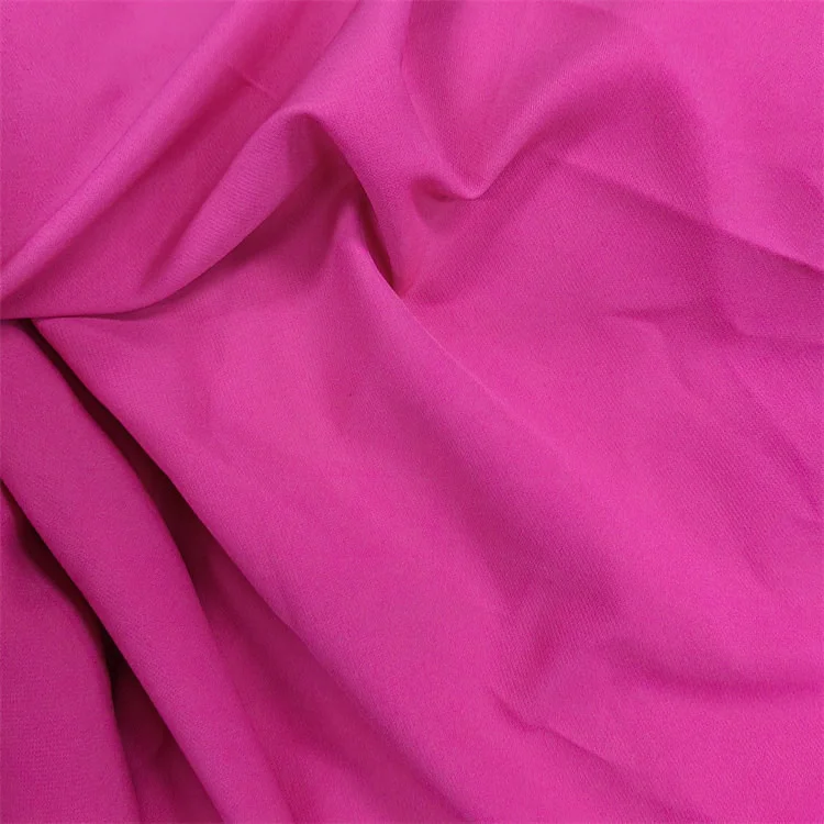 Factory wholesale Breathable 4 ways stretch plain spandex polyester suit fabric 150D double deck elastane fabric