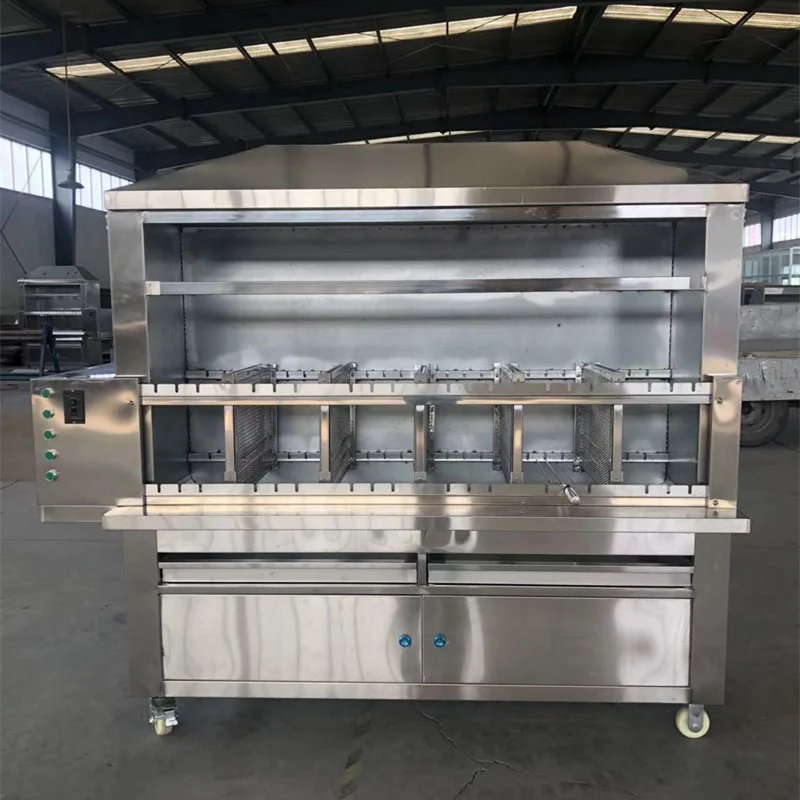 Commercial Stainless Steel BBQ Charcoal Machine Electric Barbecue Grill Gas Heating Barbecue Grill Machine