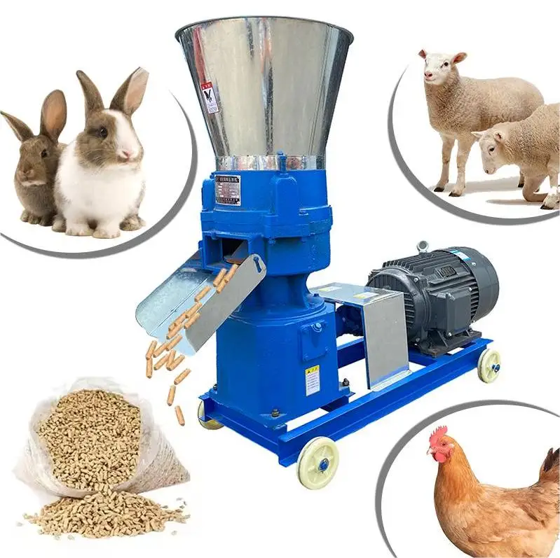 Pellet machines for animal feed high-productivity poultry feed pellet making machine animal food pelletizer model 210