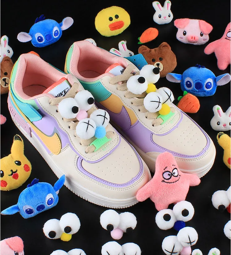 Wholesale Adjustable Cute Decoration Clips DIY Cartoon Shoelace Charms For Sneaker Running