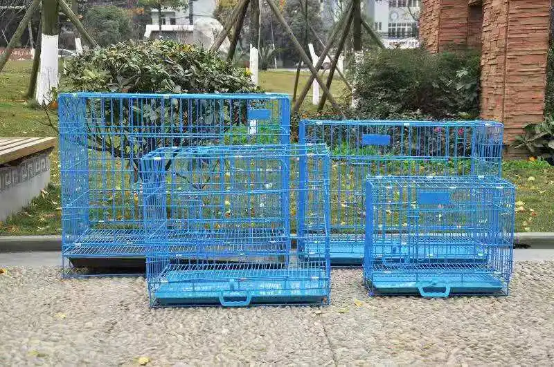 Wholesale Multiple Sizes Black Metal Dog Stainless Steel Durable Outdoor Large Folding pet cages carriers