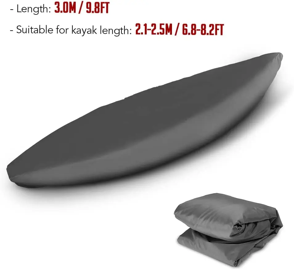 Heavy duty dust cover waterproof UV protection Kayak outdoor storage black outdoor Kayak cover