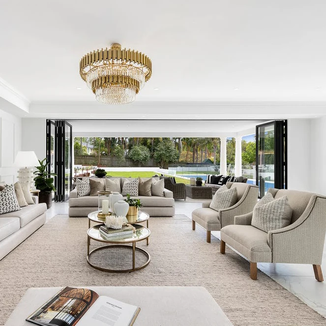 As2047 Australian Commercial Floor To Celling Glass Accordion Doors 6063-T5 Bi-Fold Door Exterior Aluminium Double Doors