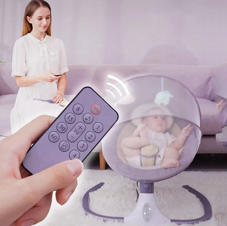 Smart Remote Control Electric Music Newborn Calm Swing Infant Bouncer Cradle Kinderwagen Baby Rocking Chair