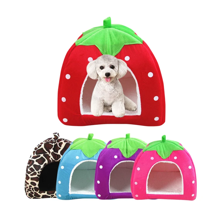 Wholesale Cute Sweet Strawberry Style Puppy Dog Beds