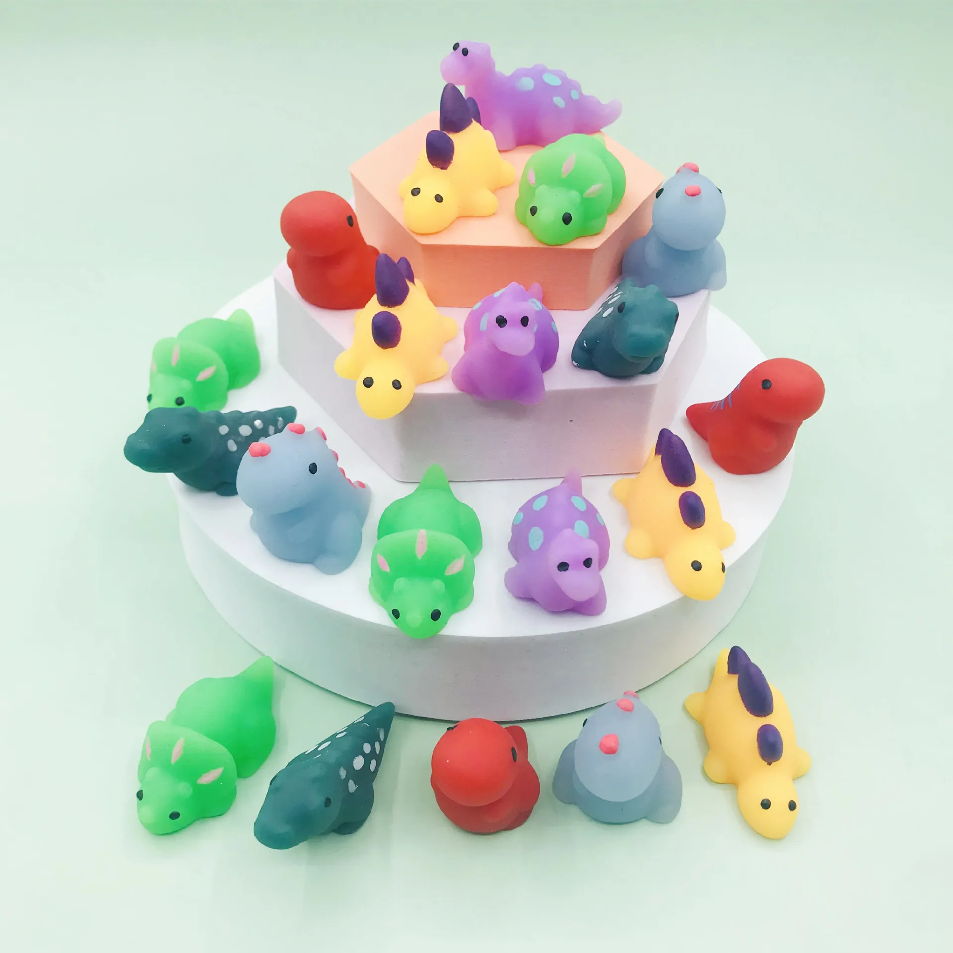 Wholesale Hot Sale Anxiety Fidgets Mini Mochi Toys Cute Squeeze Funny Small TPR Soft Dinosaur Toy