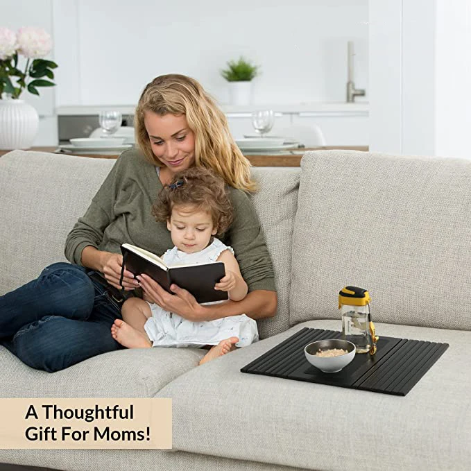 Couch Soft Sofa Tray Couch Arm Table Perfect For Drinks Snacks Remote Control Bamboo Wood Sofa Arm Tray