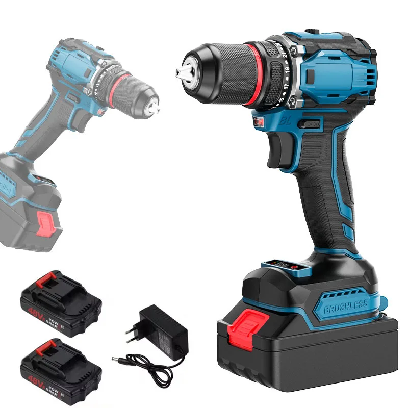 21V Brushless Motor Lithium Battery Wrench High Torque Electric Screwdriver Cordless Power Tool