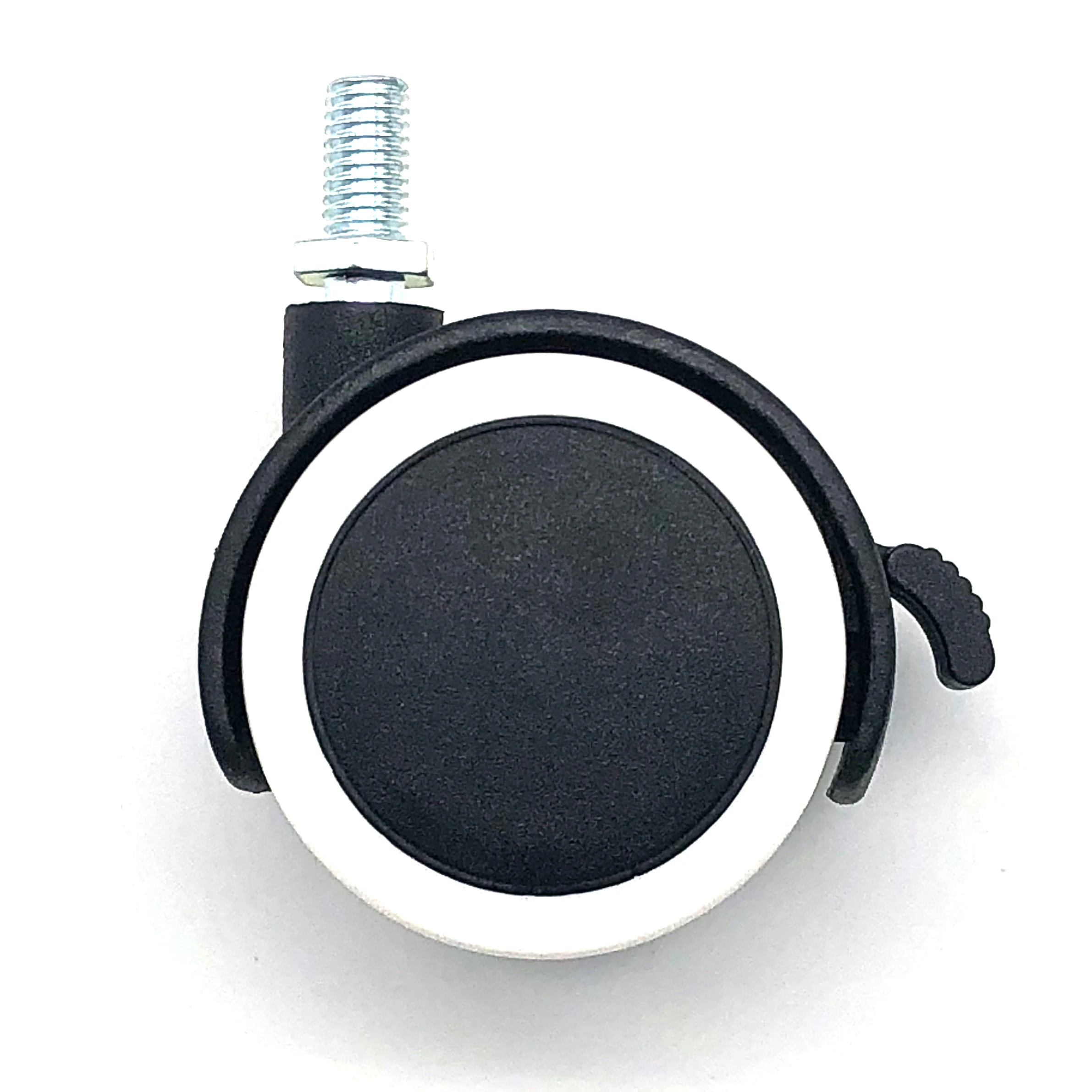 50mm Chair Caster 2 inch Black Twin Wheels Castor with stem