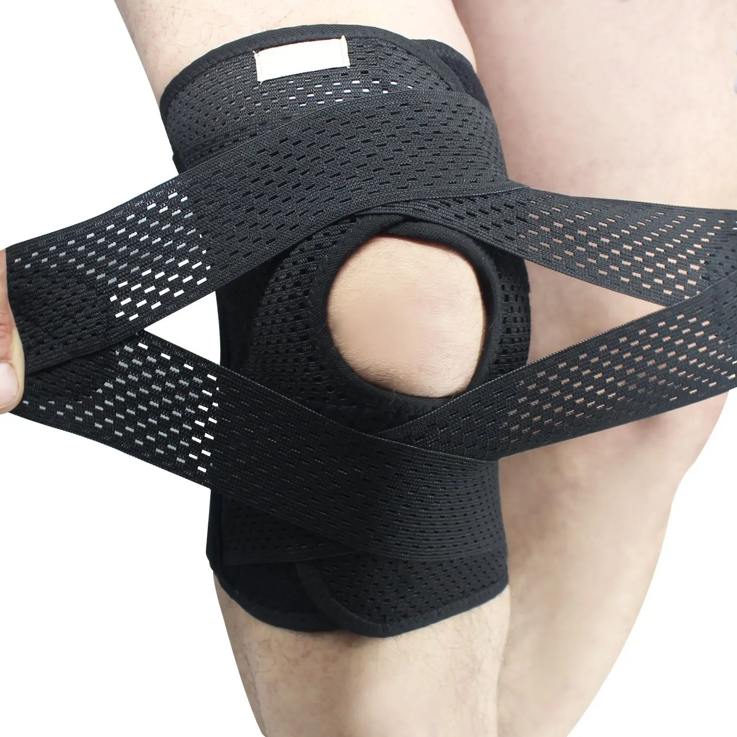 FSPG Knee Pain  Knee Pain MCL Adjustable Compression Knee Patellar Pad with Side Stabilizers for Meniscal Tear Men Wome