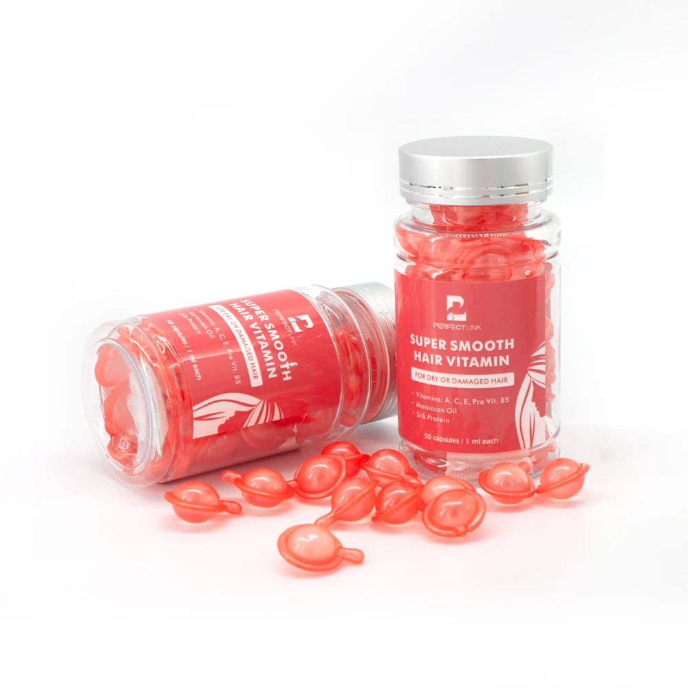 OEM  Keratin Castor Oil Avocado Oil Moisturizing Hair Oil  Repairing Vitamin E Hair Care Capsules