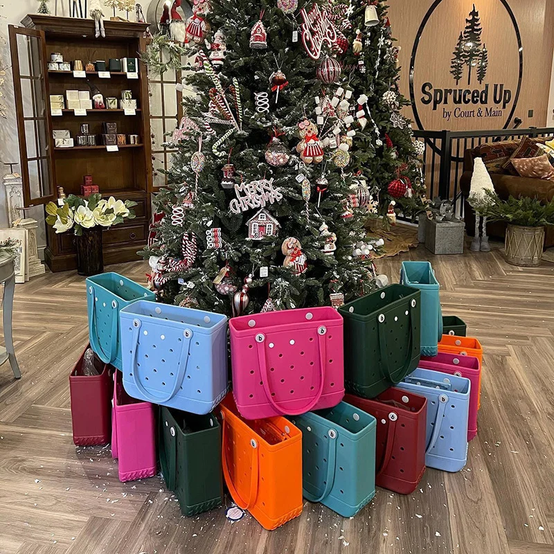 Quality upgrade 750g Bogg Bag Silicone Beach X Large Light Tote Handbags EVA Bags Bolsas De Lona Accessories for Wholesale