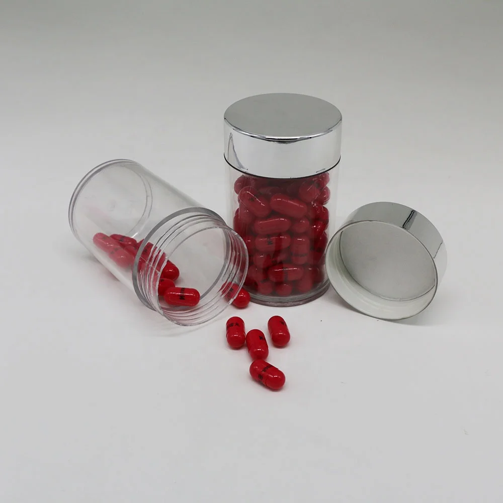 E-better 100ml 150ml 300ml shiny black plastic capsule vitamin gummy supplement bottle packaging