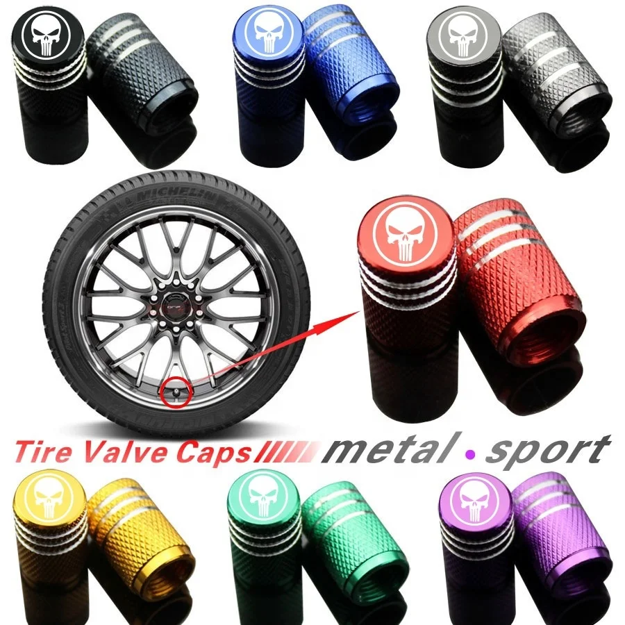 4Pcs/Lot Goast Tire Stem Valve Caps Aluminum Car Dustproof Caps Tire Wheel Stem Air Valve Caps For Cars Bike Motorcycle