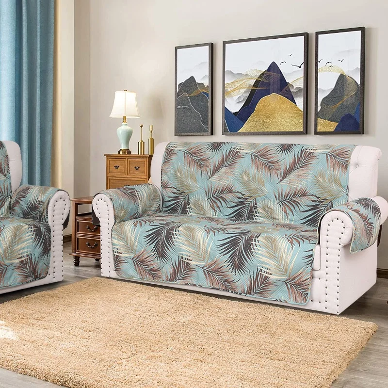 Wholesale custom sofa cover reversible quilted sofa protector easy fitted sofa slipcovers