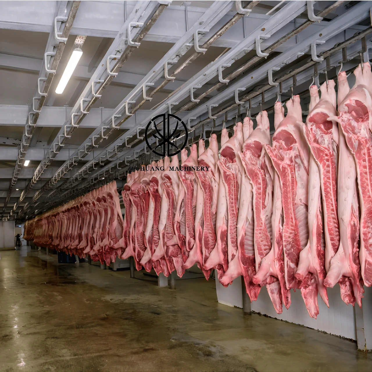 Professional Supplier Pig Abattoir Equipment Design Slaughtering Carcass Transportation And Store Convey Rail