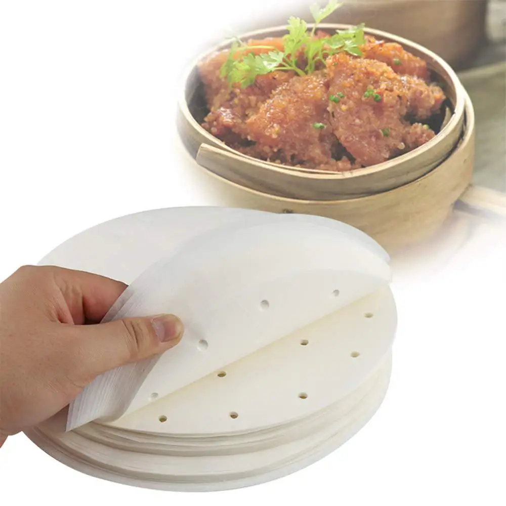 Cheap price oil free Air Fryer Liners- 7 inch Premium Perforated Parchment Steaming Papers for Air Fryer, Cooking, Baking 100pcs