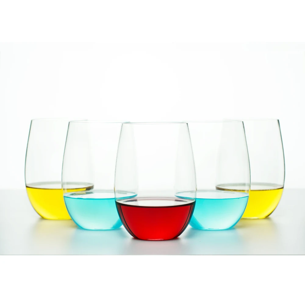 
Wholesale Safe Healthy Shatterproof Stemless BPA Free Plastic Wine Glass 