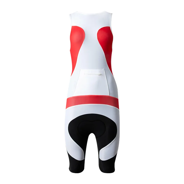 Unisex Breathable Plus Size Sublimation Printing Shorts Rear Pocket Customizable Sleeveless Triathlon Suit