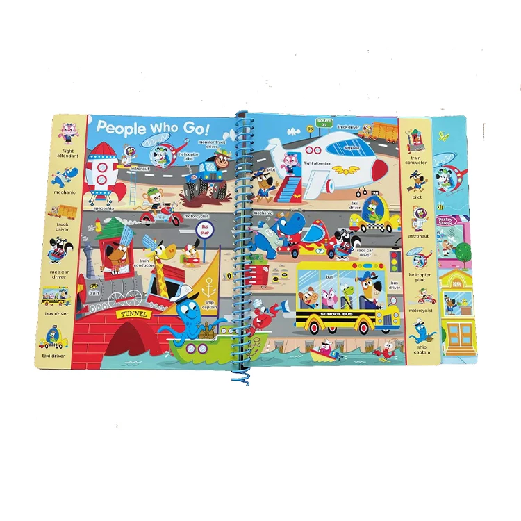 Factory  cheap price Customized Printing Cartoon animal book Early Education Graffiti Water Color Painting Book
