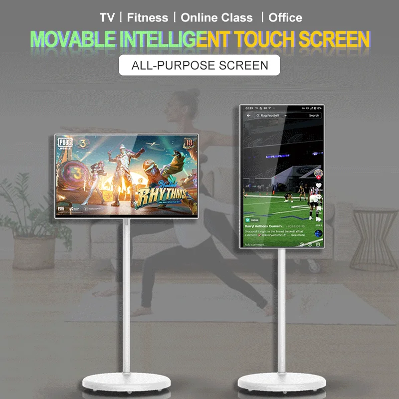 21.5 27 32 Inch Follow Me Touch Displays Full Hd Wireless Android Lcd Digital Signage Monitor For Home Business Gaming