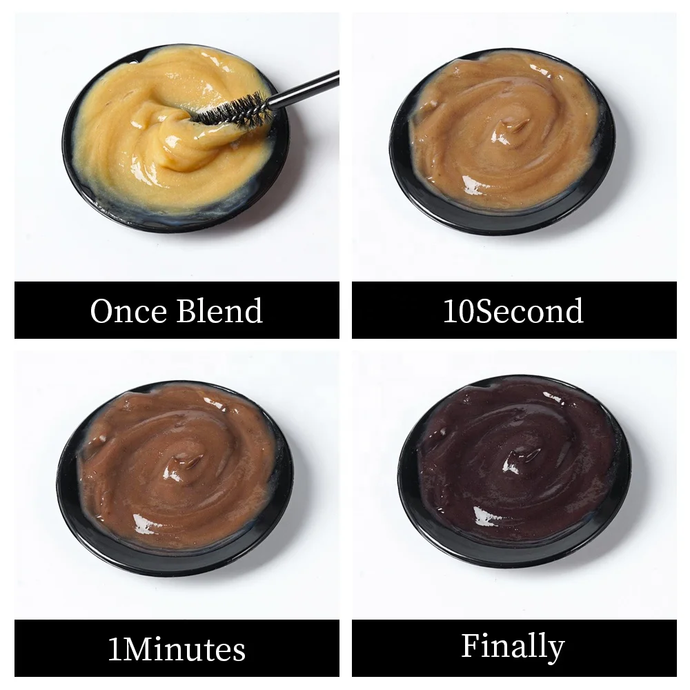 ICONSIGN Cejas Semi Permanent Tint Lash Eyebrows Henna Tint Brow Henna Eyebrow Paint Brown Black Dye Eyebrow Set With Brush