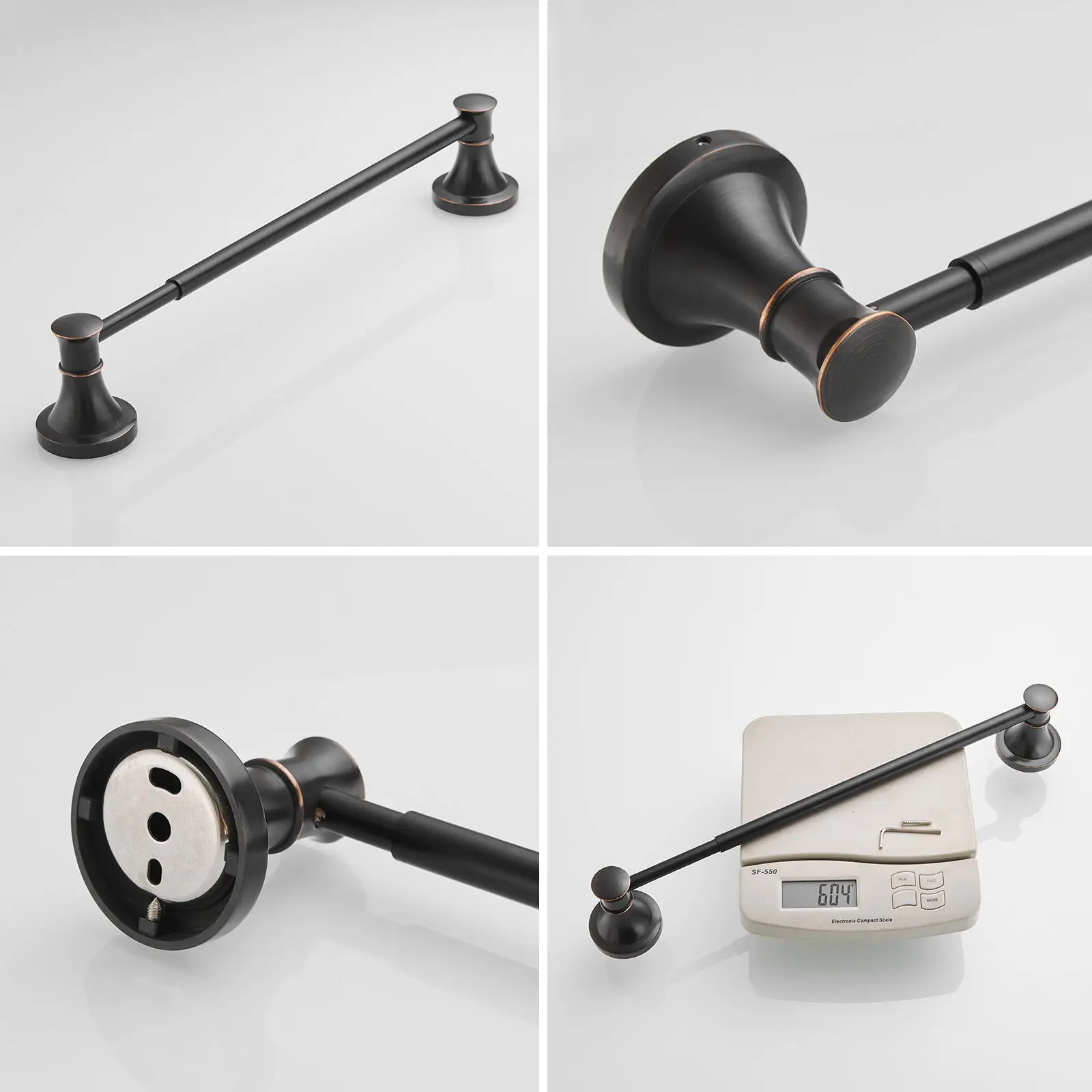 Stainless Steel Bathroom Accessories Wall Mounted Toilet Towel Rail Holder Single Towel Bar Rack