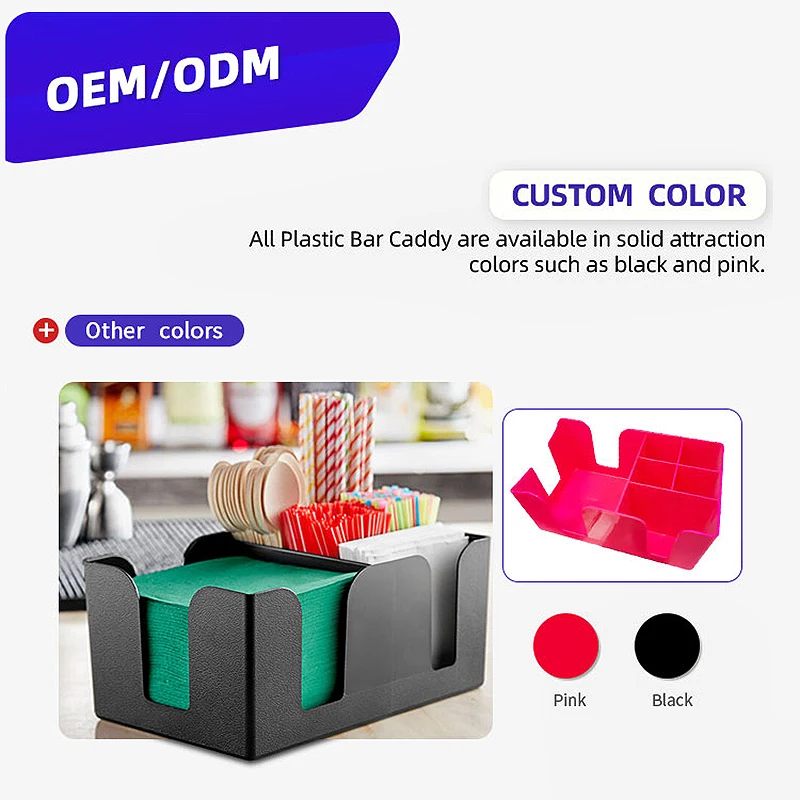Bar Accessories Multifunctional Plastic Bar Caddy supplier Napkin Caddy