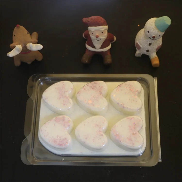 Hot sale 6 cavity wax melts clamshell blister packaging waxmelt verpakking