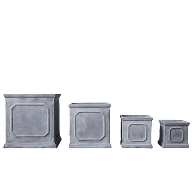 Dark Gray Rough Surface Cheap Giant Cement Big Size Flower Pot