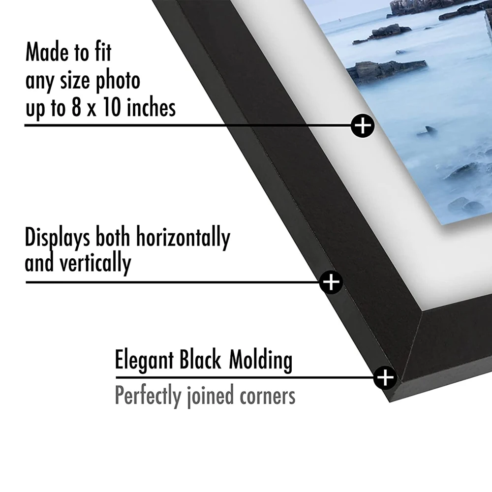 New Photo Frame Classical Picture Frames Black Suitable For Gallery And Living Room Hung On The Wall Or Placed On The Table Top