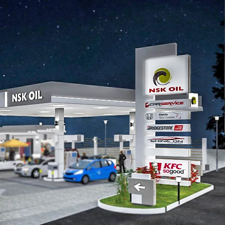 Customize Led Outdoor Petrol Station Sign Illuminated Fascia Petrol Station Logo Design