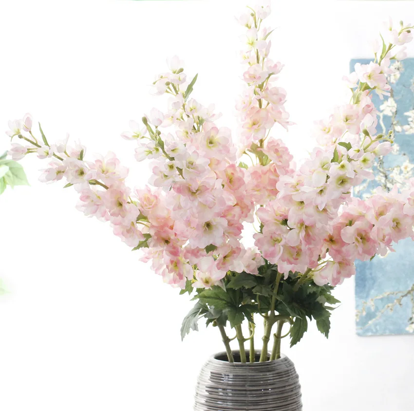 New Design multi color Articificial Flowers Delphinium Ajacis blossom silk flowers