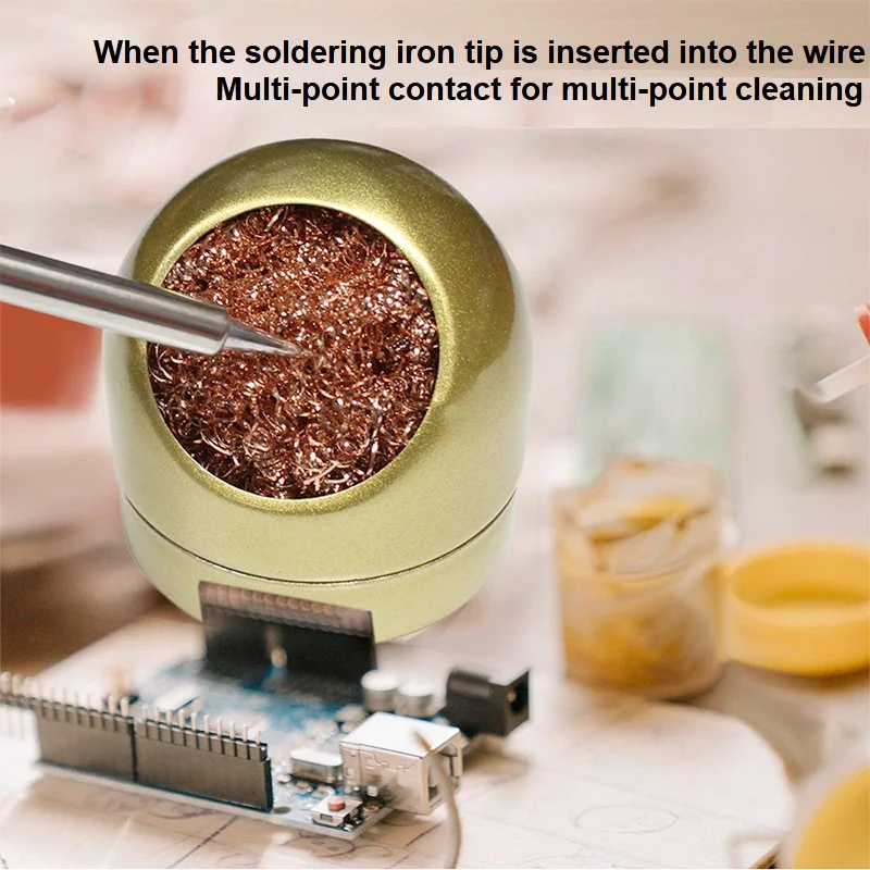 Soldering Iron Tip Cleaning Tool Welding Iron Tip Cleaner Tin Removal Ball Soldering Iron Head Cleaning