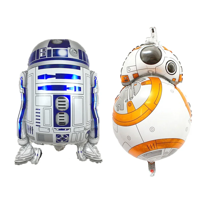 Star R2D2 BB8 War Balloons Robot Shape Helium Foil Movie Globos For Kids Toy Outer Space Birthday Party Decoration