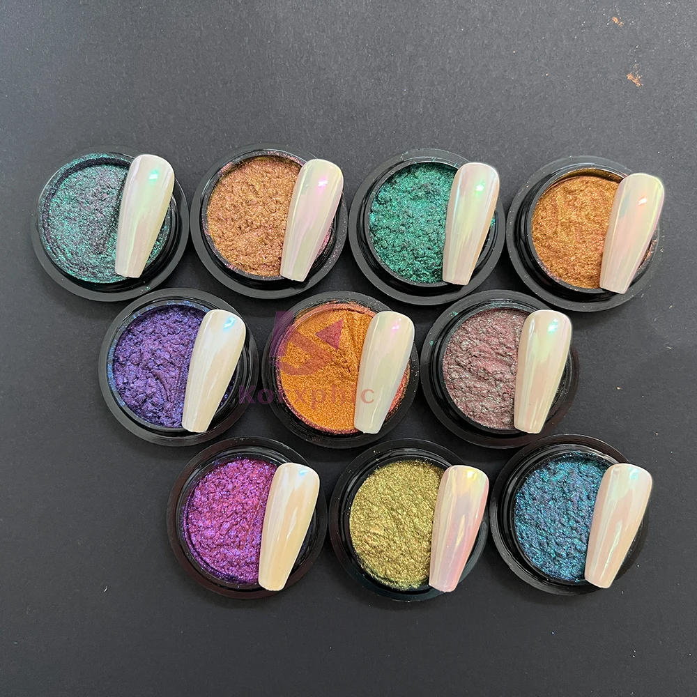 Bulk Nail Art Colorshift Mica Pigment Pearl Aurora Chameleon Powder