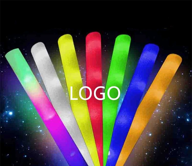 Promotional LED Glow Foam Stick Party Concert Glow In The Dark Foam Baton Toys Bulk Led Light Up Foam Stick