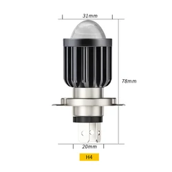 H6 BA20D H4 LED Motorcycle Headlight Bulbs 20W Lens Scooter Fog Lights 2color H4 LED Moto Lamp  LED Motorbike Lamps