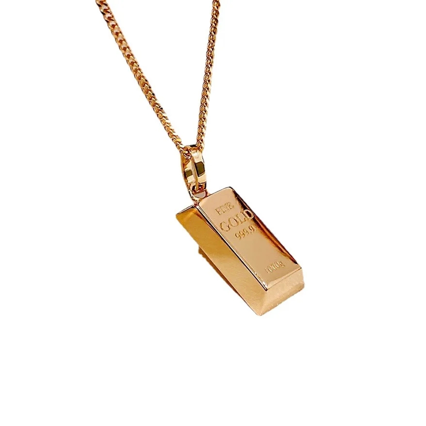 18k Gold Plating Small Gold Strip BRICS Pendant Recommend Online