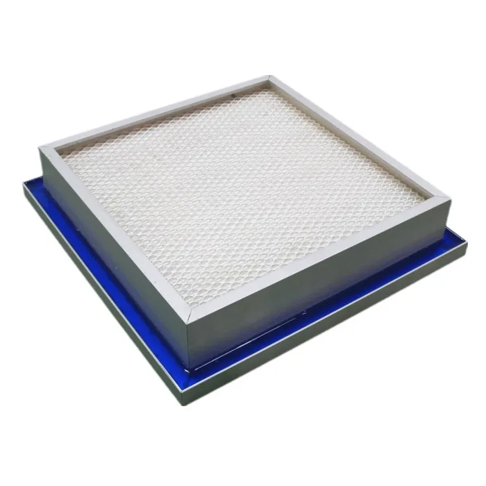H13 H14 Gel Seal Flange Fiberglass Air Conditioning Hepa Air Filter For Laboratory