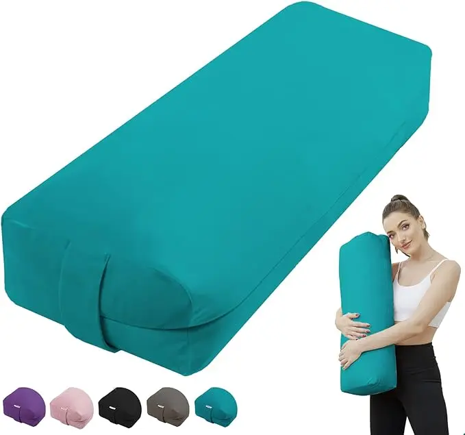 Pink Rectangular Yoga Bolster Pillow for Restorative Prenatal Yoga Meditation Bolsters & Cushions Product