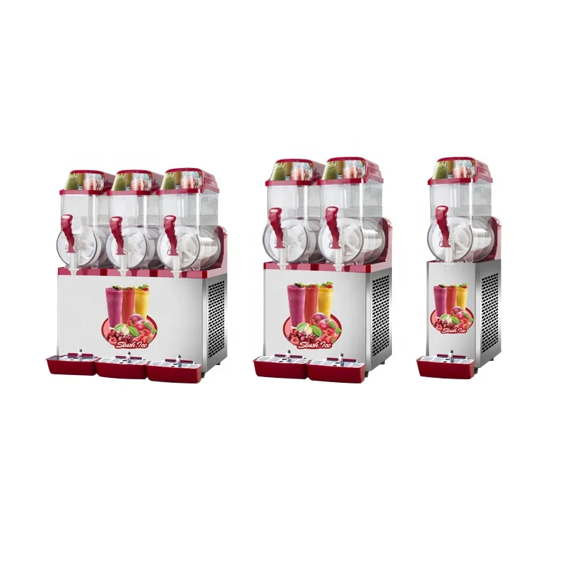 110v 220v big capacity 12L x2 granita juice ice frozen drink slush machine  beater commercial ice slush machine